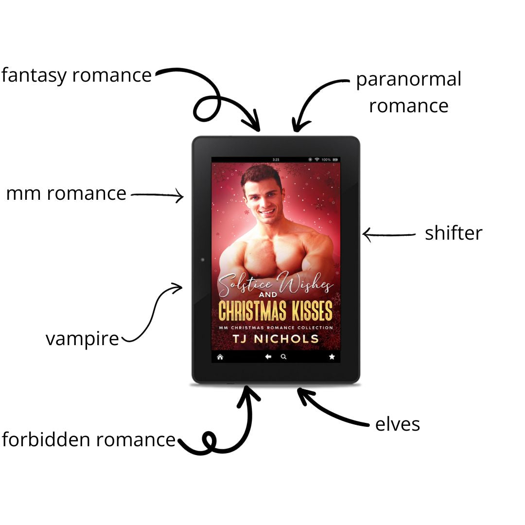 gay Christmas romance collection. Trope list: shifter, vampire, elves, forbidden romance